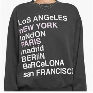 Anine Bing Sweatshirt in Dark Grey Size Small